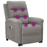 Fauteuil de massage inclinable Gris clair Tissu