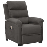 Fauteuil de massage inclinable Gris foncé Tissu