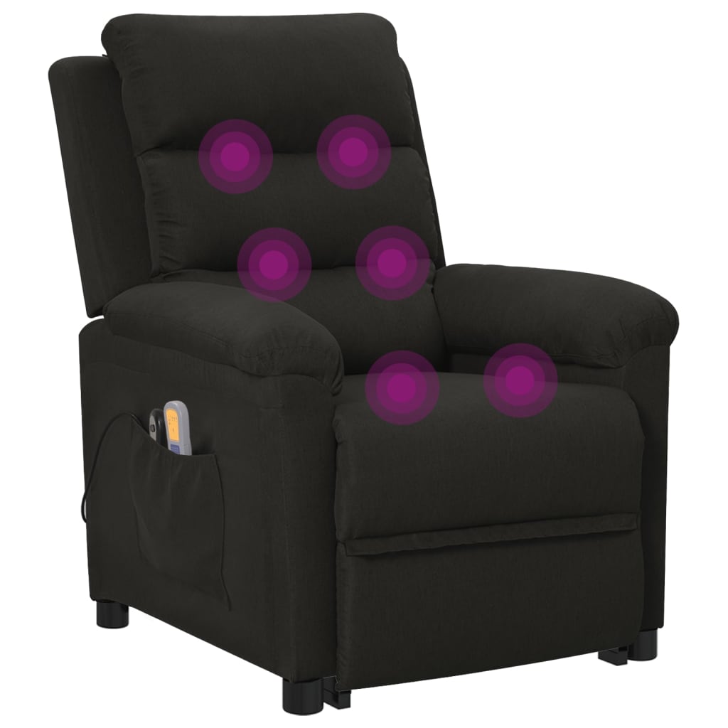 Fauteuil de massage Noir Tissu