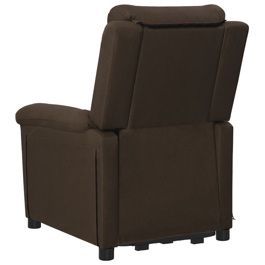 Fauteuil de massage Marron foncé Tissu