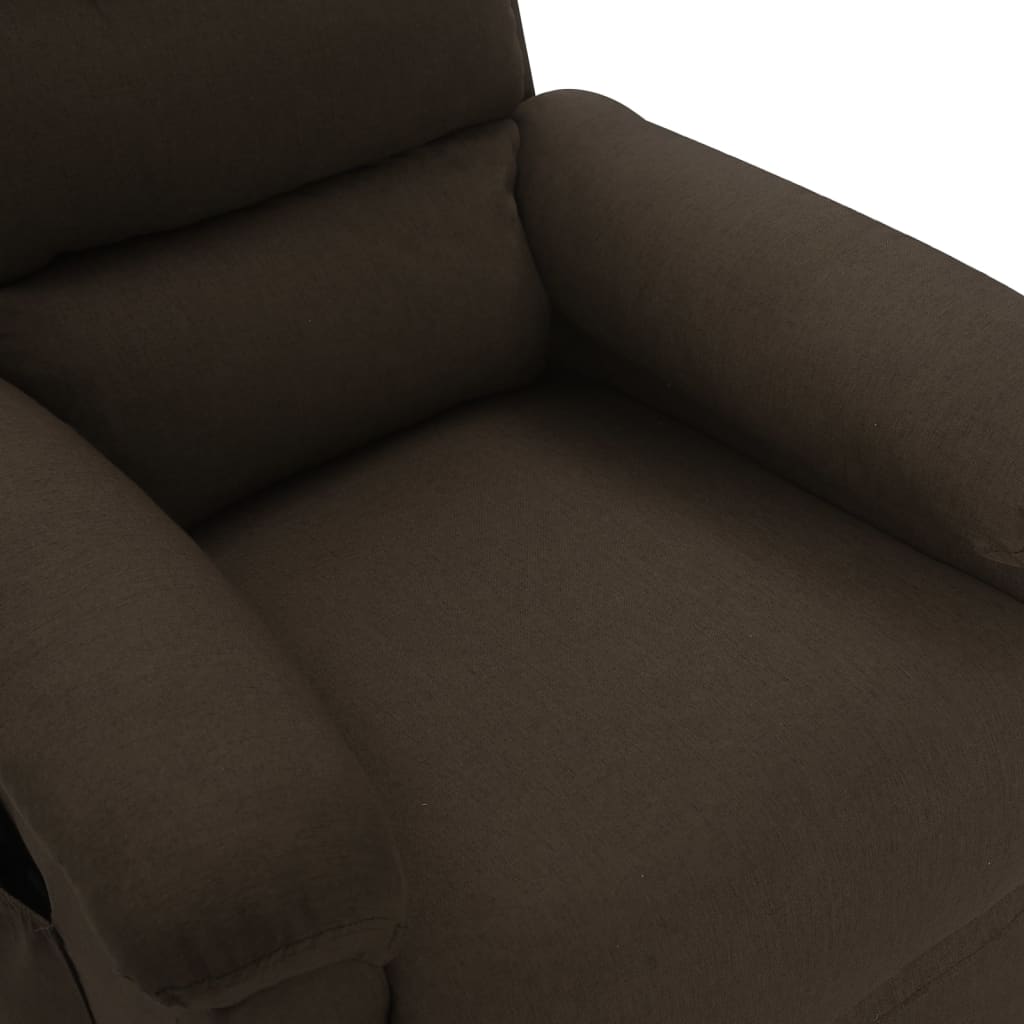 Fauteuil de massage Marron foncé Tissu