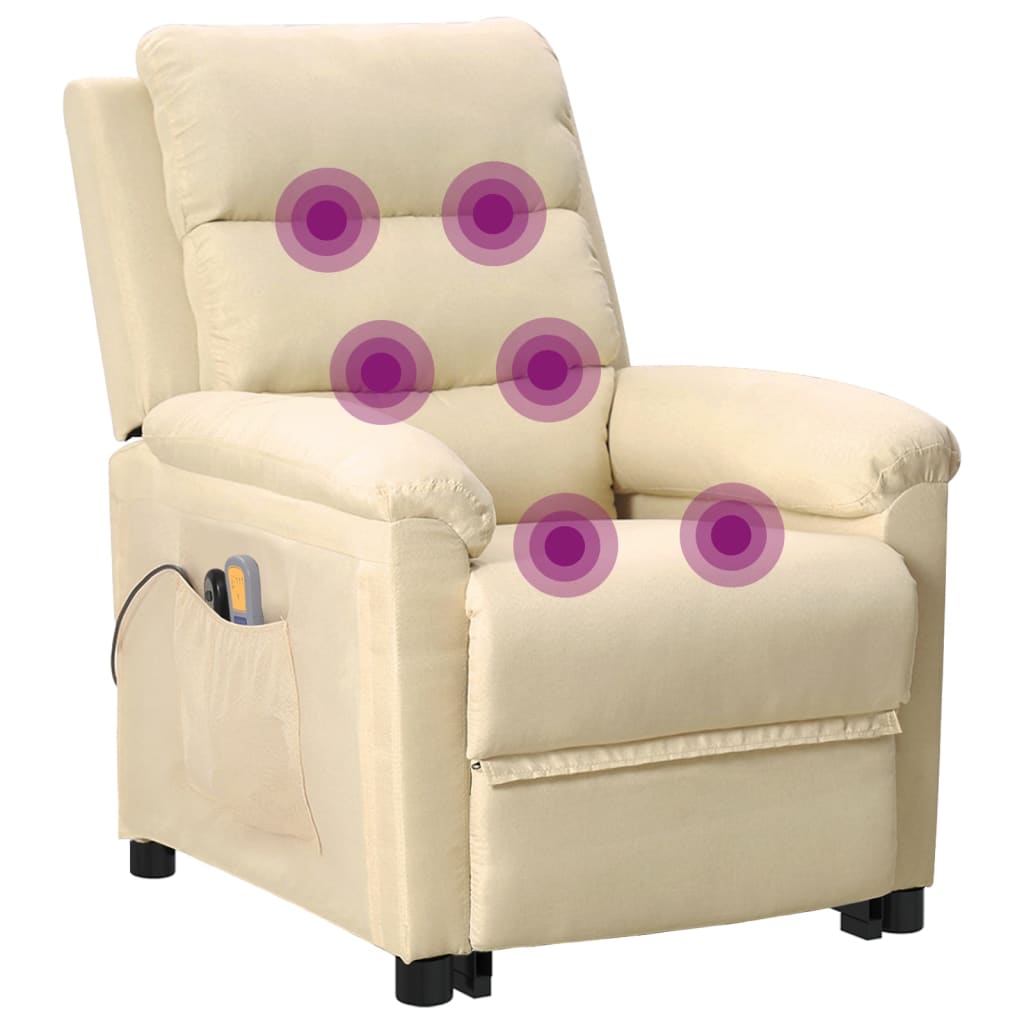 Fauteuil de massage Crème Tissu