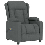 Fauteuil électrique de massage Gris foncé Tissu