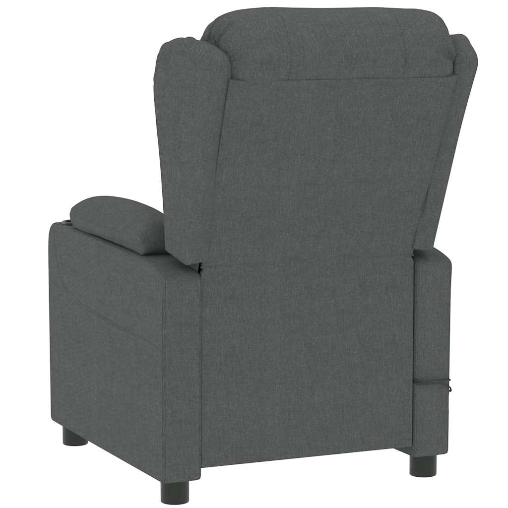 Fauteuil électrique de massage Gris foncé Tissu