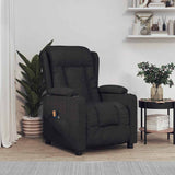 Fauteuil électrique de massage Noir Tissu