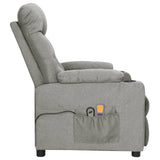 Fauteuil électrique de massage Gris clair Tissu