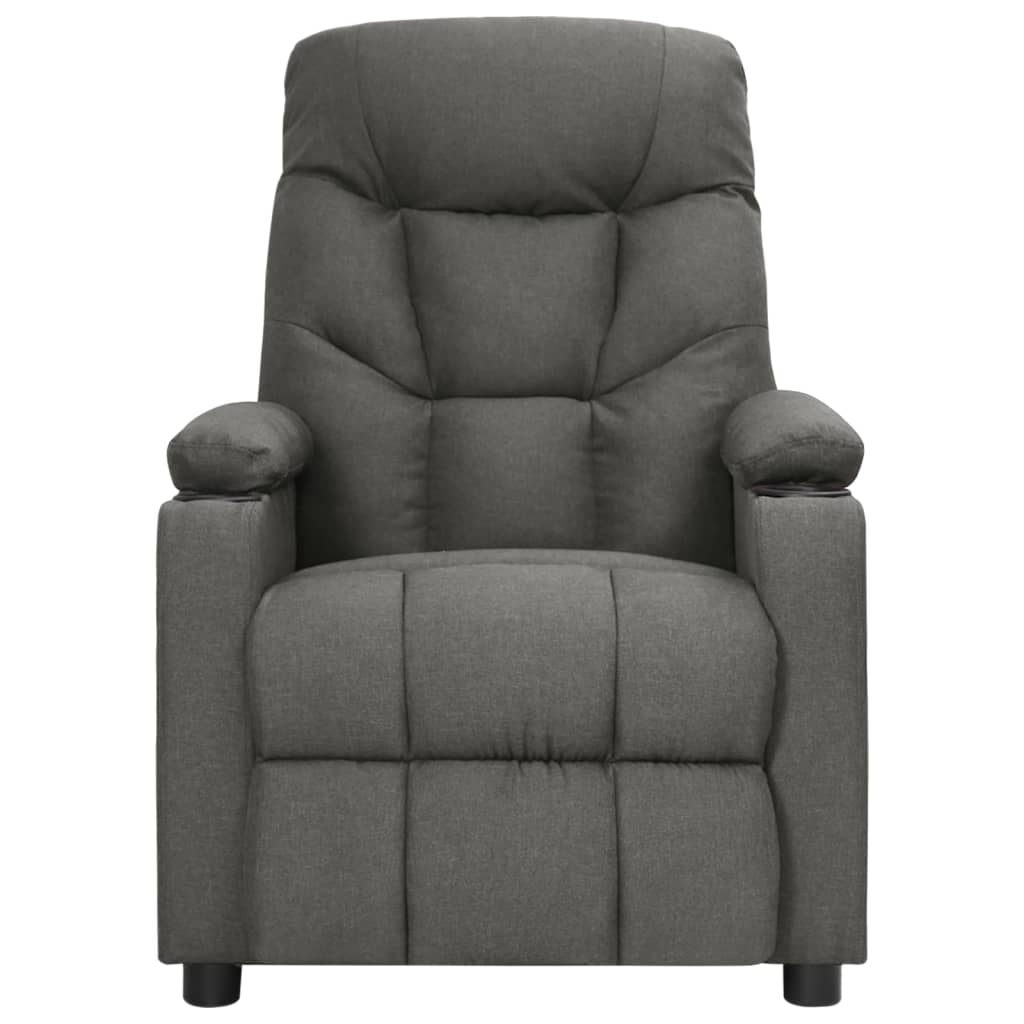 Fauteuil électrique de massage Gris foncé Tissu