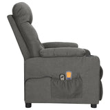 Fauteuil électrique de massage Gris foncé Tissu