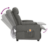 Fauteuil électrique de massage Gris foncé Tissu