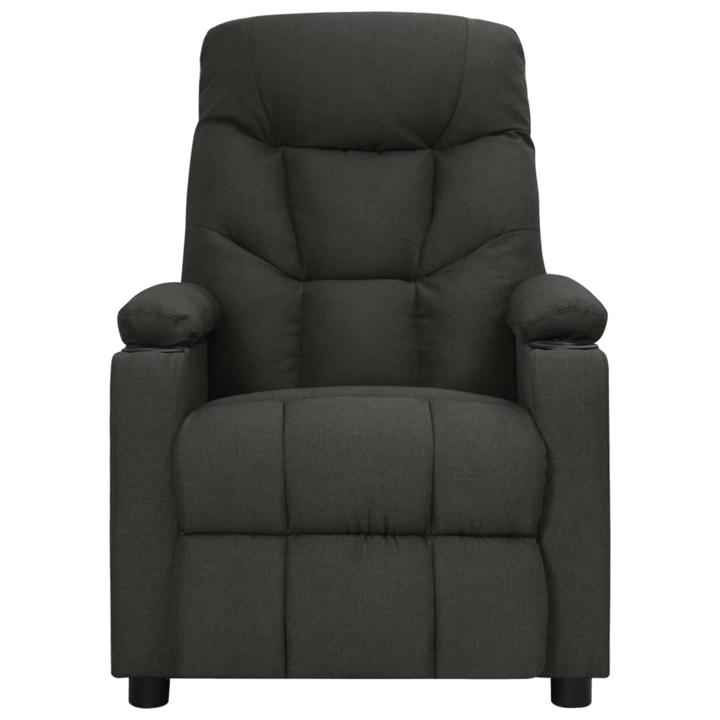 Fauteuil électrique de massage Noir Tissu