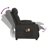 Fauteuil électrique de massage Noir Tissu