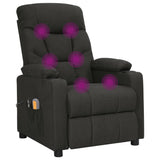 Fauteuil électrique de massage Noir Tissu