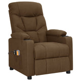 Fauteuil électrique de massage Marron Tissu