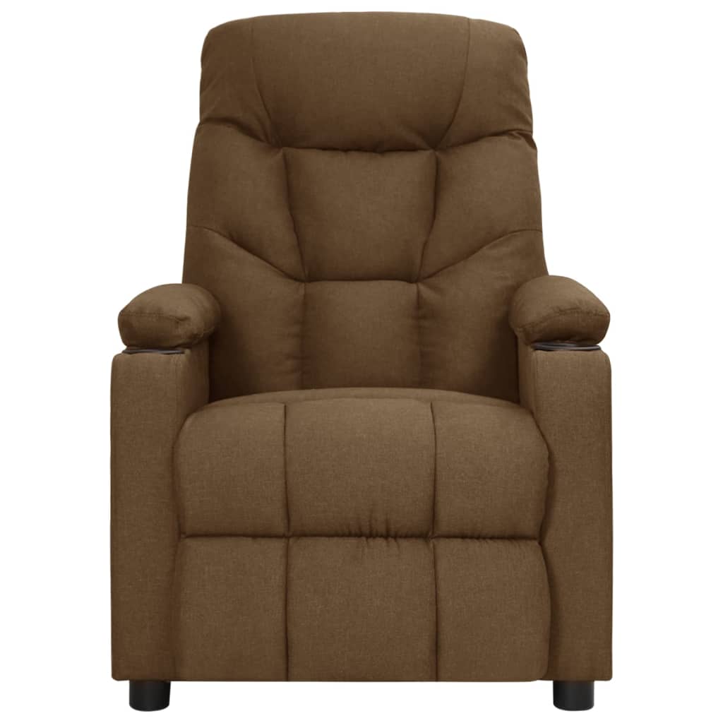 Fauteuil électrique de massage Marron Tissu