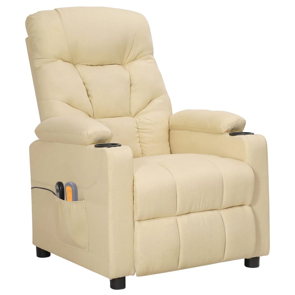 Fauteuil électrique de massage Crème Tissu