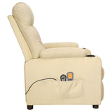 Fauteuil électrique de massage Crème Tissu