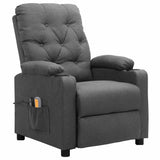 Fauteuil électrique de massage Gris clair Tissu