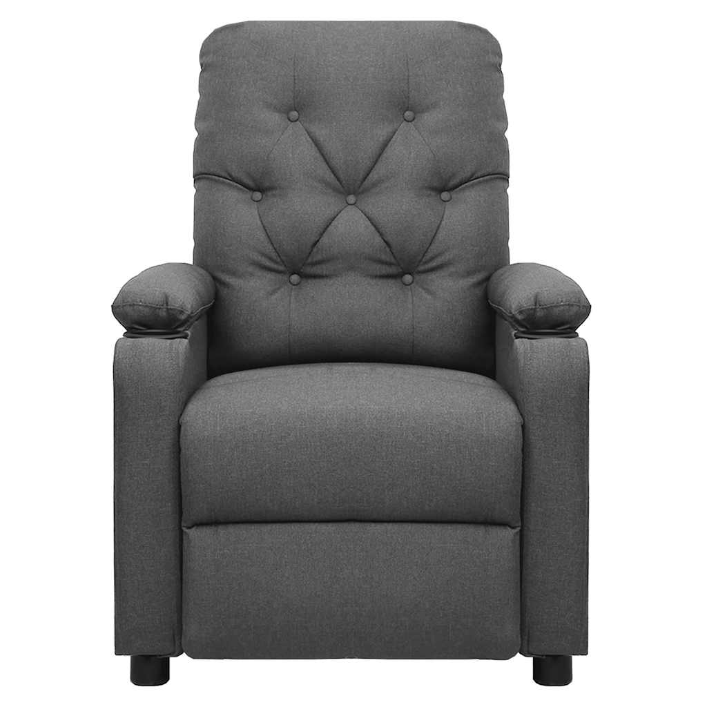 Fauteuil électrique de massage Gris clair Tissu