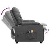 Fauteuil électrique de massage Gris clair Tissu