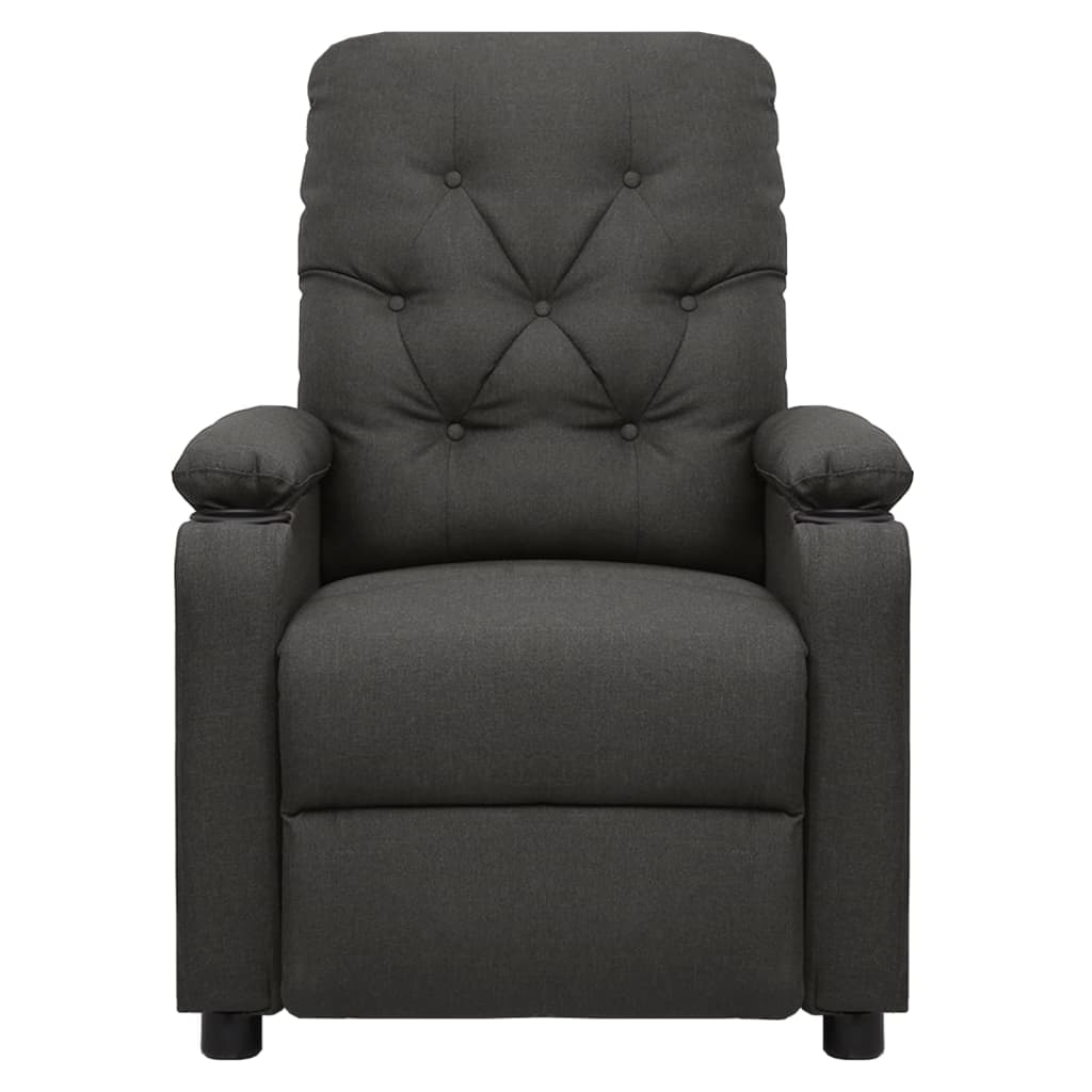 Fauteuil électrique de massage Gris foncé Tissu