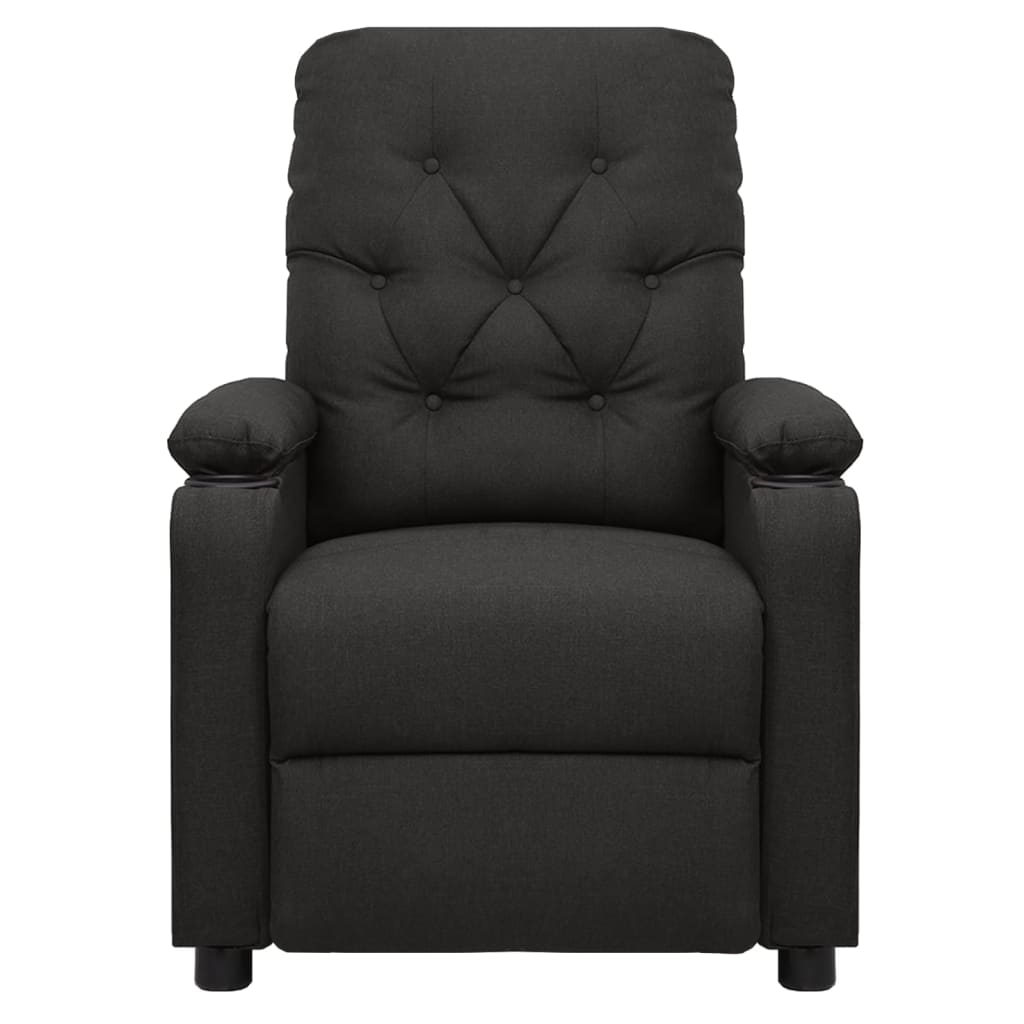 Fauteuil électrique de massage Noir Tissu