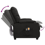 Fauteuil électrique de massage Noir Tissu