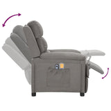 Fauteuil électrique de massage Gris clair Tissu