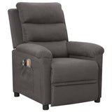 Fauteuil électrique de massage Gris foncé Tissu