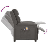 Fauteuil électrique de massage Gris foncé Tissu