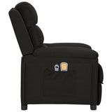 Fauteuil électrique de massage Noir Tissu