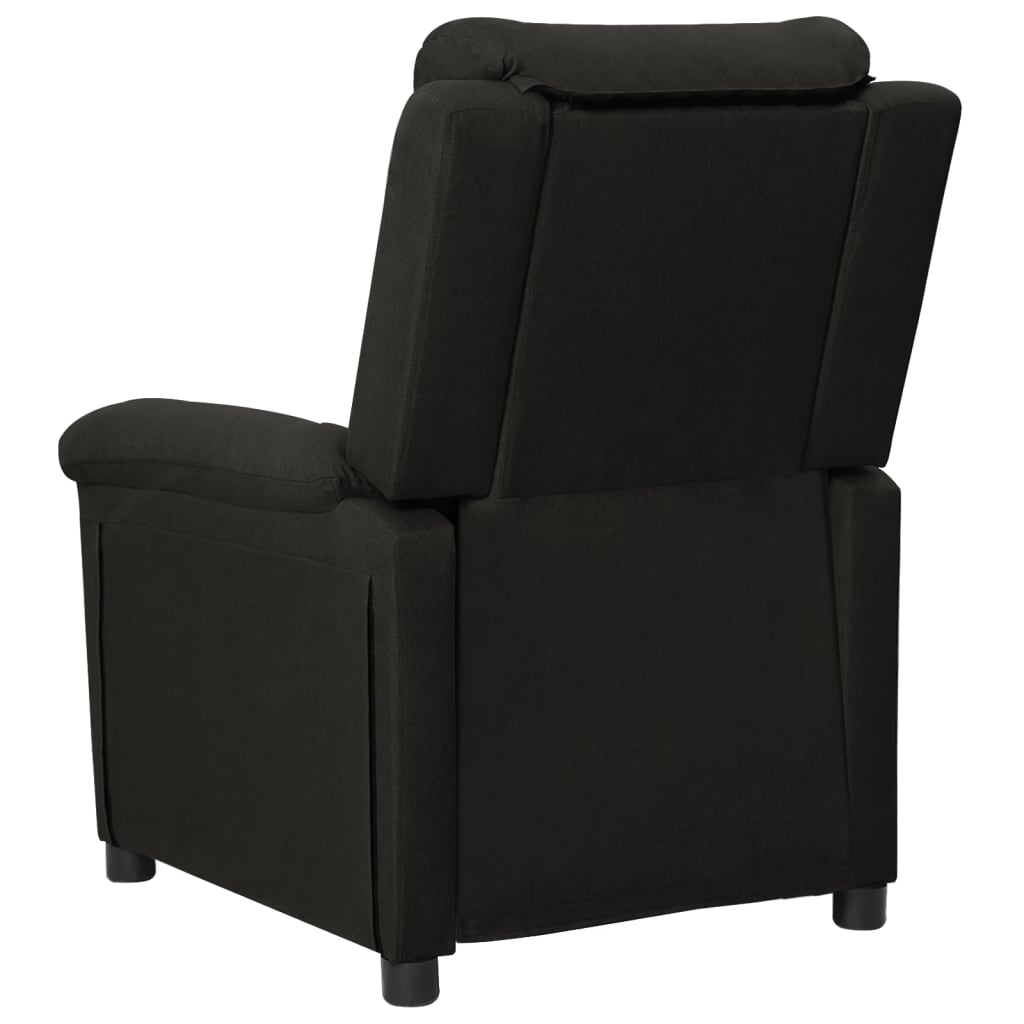 Fauteuil électrique de massage Noir Tissu