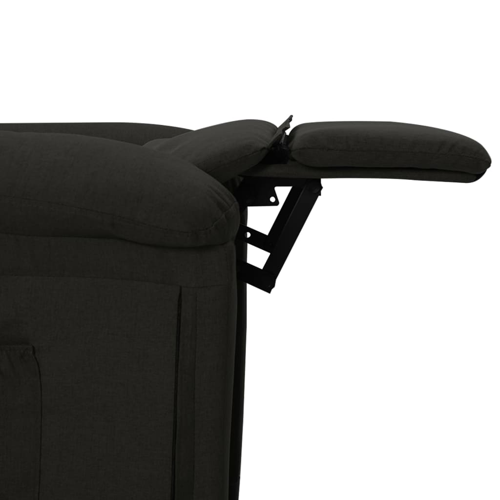 Fauteuil électrique de massage Noir Tissu