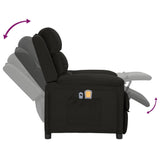 Fauteuil électrique de massage Noir Tissu