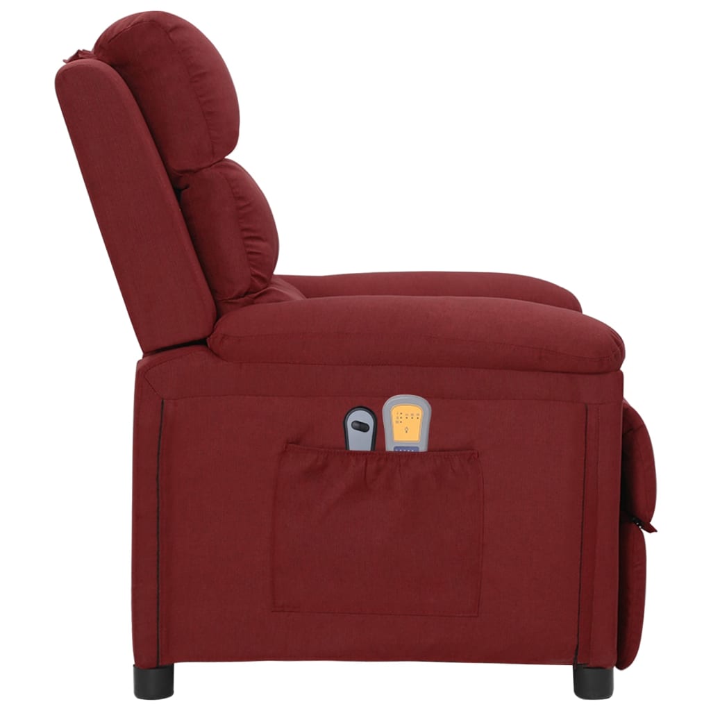 Fauteuil électrique de massage Bordeaux Tissu