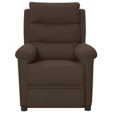 Fauteuil électrique de massage Marron foncé Tissu