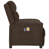 Fauteuil électrique de massage Marron foncé Tissu