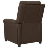 Fauteuil électrique de massage Marron foncé Tissu