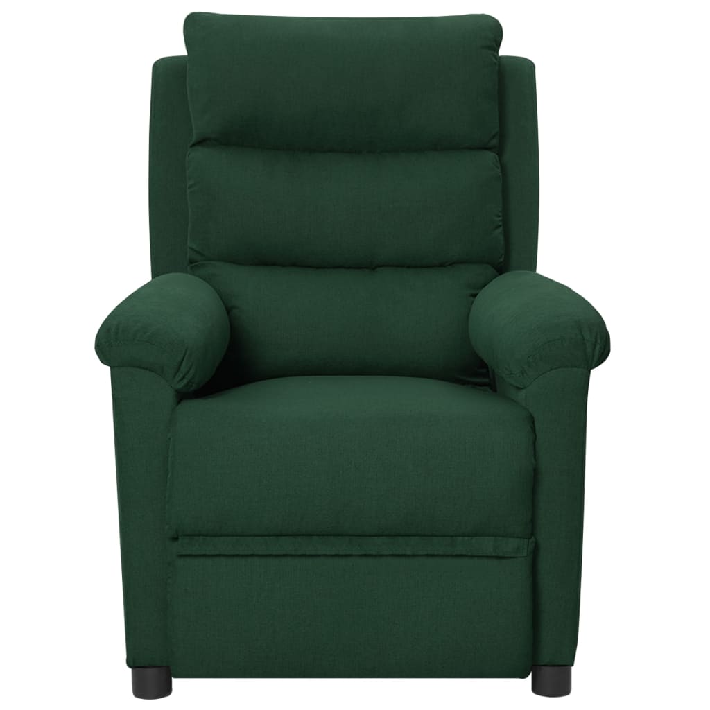 Fauteuil électrique de massage Vert foncé Tissu