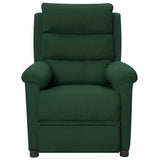 Fauteuil électrique de massage Vert foncé Tissu