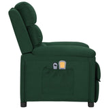 Fauteuil électrique de massage Vert foncé Tissu