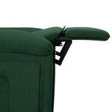 Fauteuil électrique de massage Vert foncé Tissu