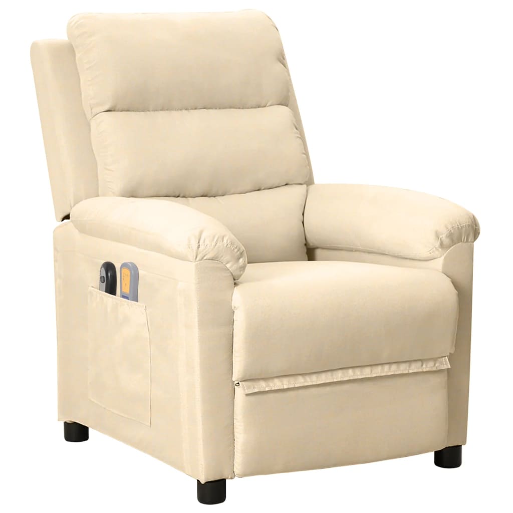 Fauteuil électrique de massage Crème Tissu