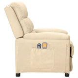 Fauteuil électrique de massage Crème Tissu