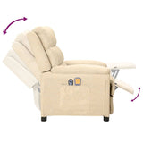 Fauteuil électrique de massage Crème Tissu