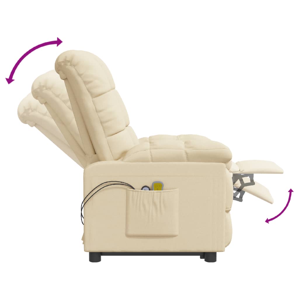 Fauteuil de massage Crème Tissu