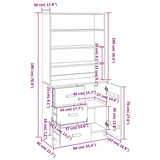 Buffet HAMAR Bois massif de pin Marron miel