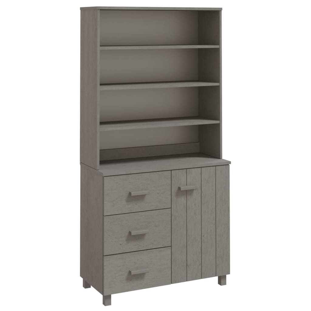 HAMAR Sideboard Solid pine wood Light grey