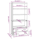 Buffet HAMAR Bois massif de pin Marron miel