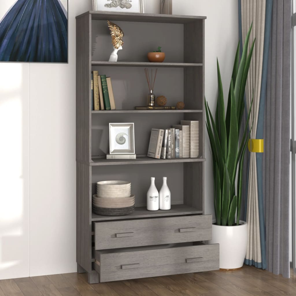 HAMAR Sideboard Solid pine wood Light grey