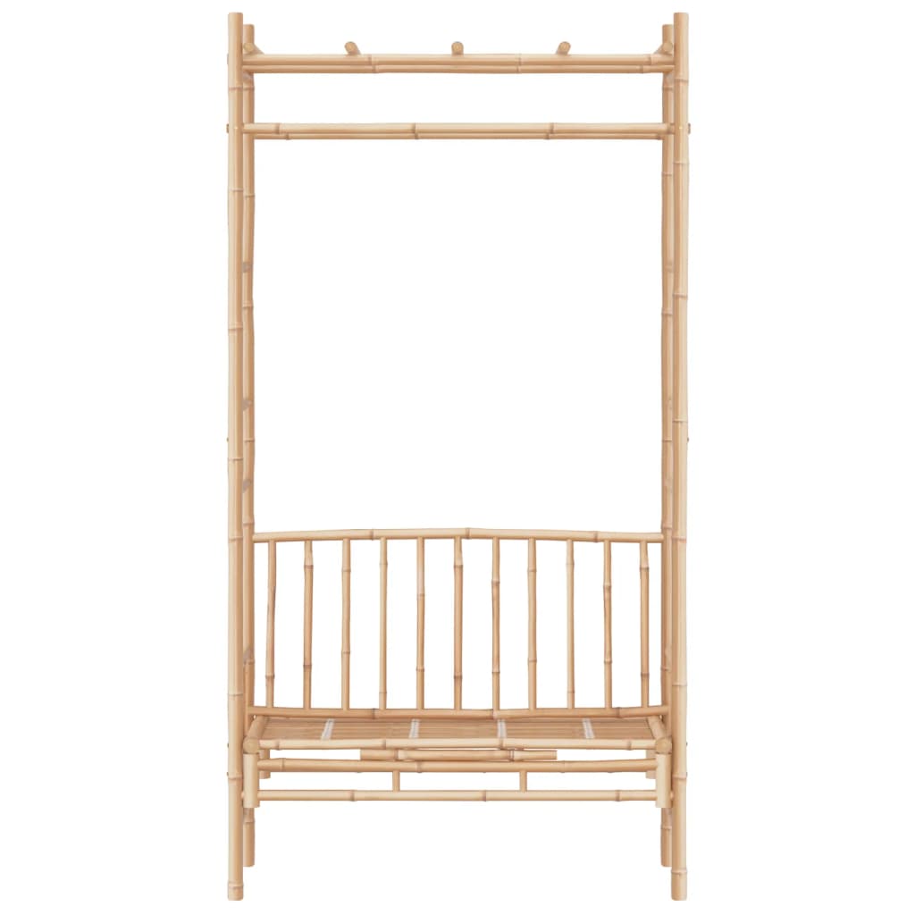 Banc de jardin avec pergola 116 cm Bambou